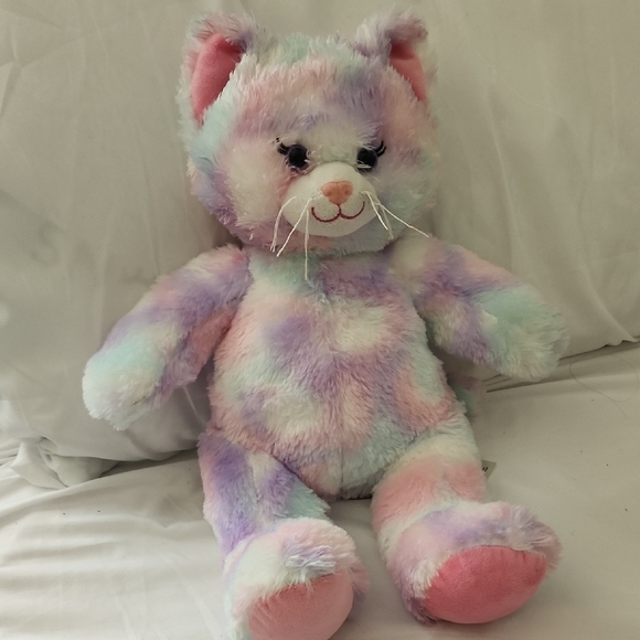 Build-A-Bear Cat Pink and Purple Stuffed Animal Plush - Picture 8 of 13